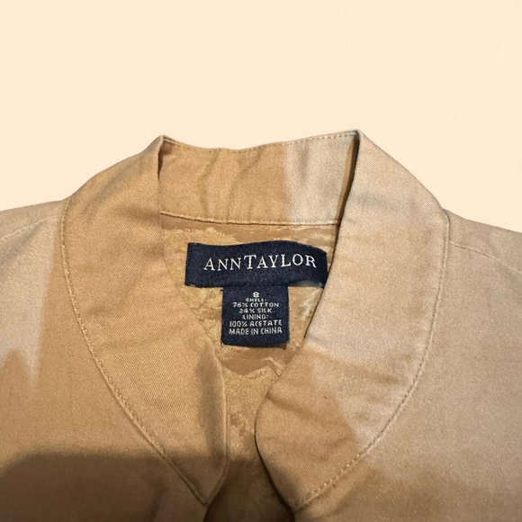 Ann Taylor Beige High-Neck Sleeveless Vest - Picture 6 of 6